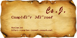Csaplár József névjegykártya